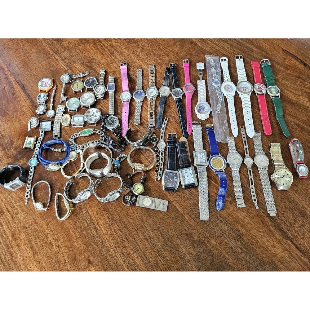 Huge Lot Of Womens Watches Over 50 Pieces Untested For Parts Or Repair